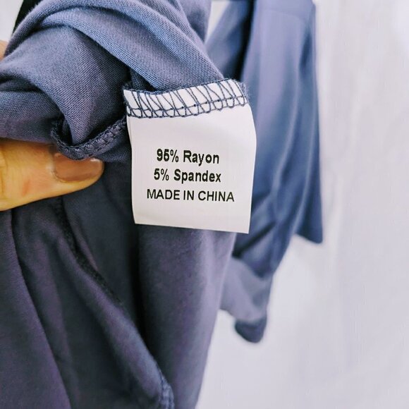 Ahlaray Light Purple Short Sleeve Stretch Dress w/Crossover Neckline Size 2x - Picture 4 of 4